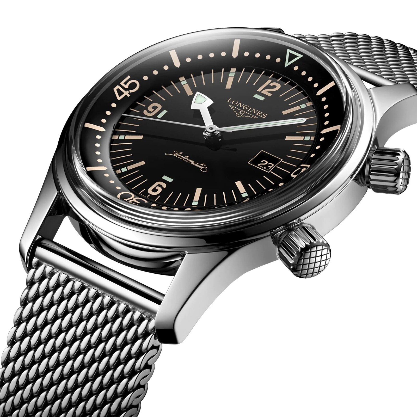 Longines Legend Diver 36mm Herren Replik Uhren Black L33744506-2