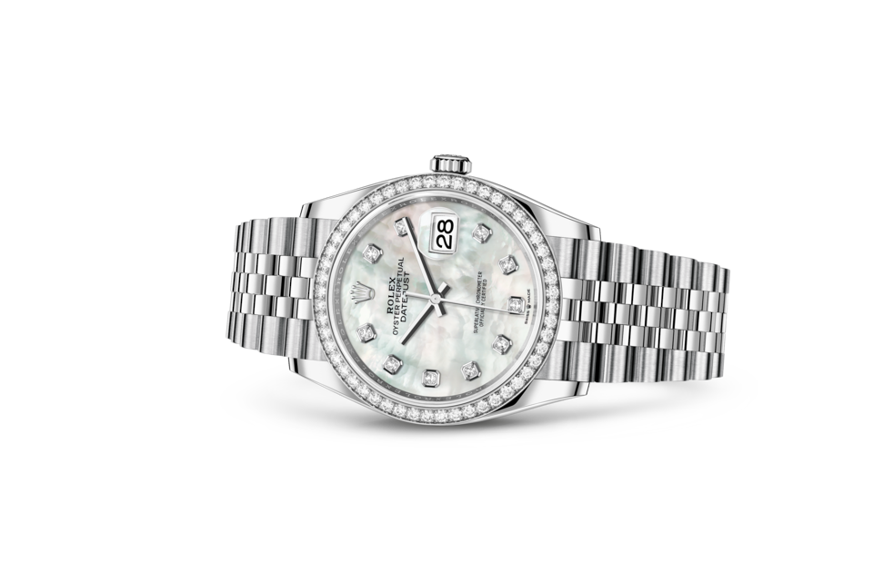 Rolex Datejust 36 Auster 36 mm Austersteel Weißgold und Diamanten M126284RBR-0011-1