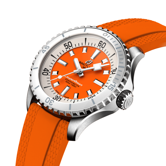 Breitling Superocean Automatic 36 Edelstahl Orange A17377211O1S1-1