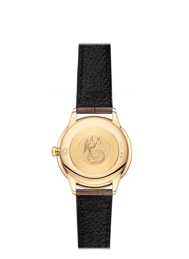 Omega de ville gelb Gold Diamonds Uhr 434.53.28.60.55.002-1