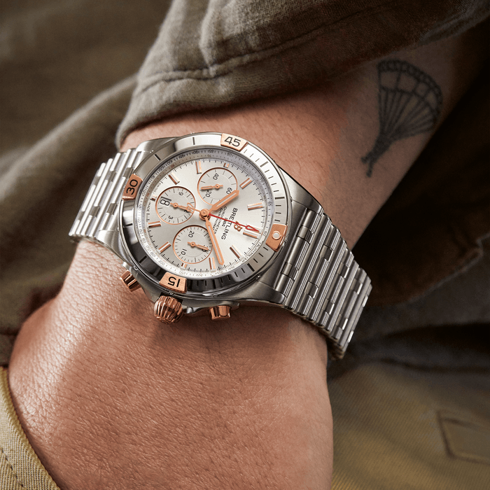 Breitling Chronomat B01 42 Edelstahl& 18K Red Gold Cream IB0134101G1A1-4