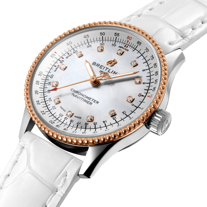 Breitling Navitimer Automatisch 35 Edelstahl& 18K Red Gold-Perlmutter U17395211a1p3-1