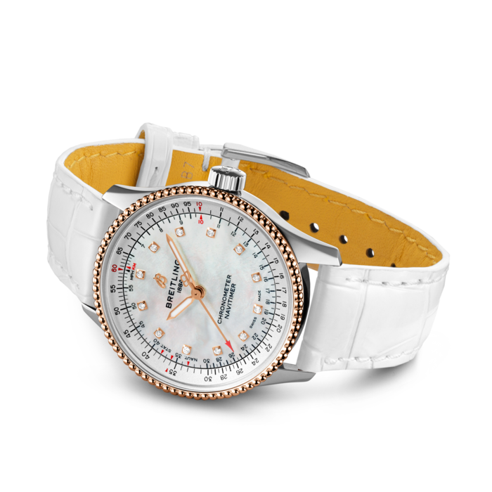 Breitling Navitimer Automatisch 35 Edelstahl& 18K Red Gold-Perlmutter U17395211a1p3-2