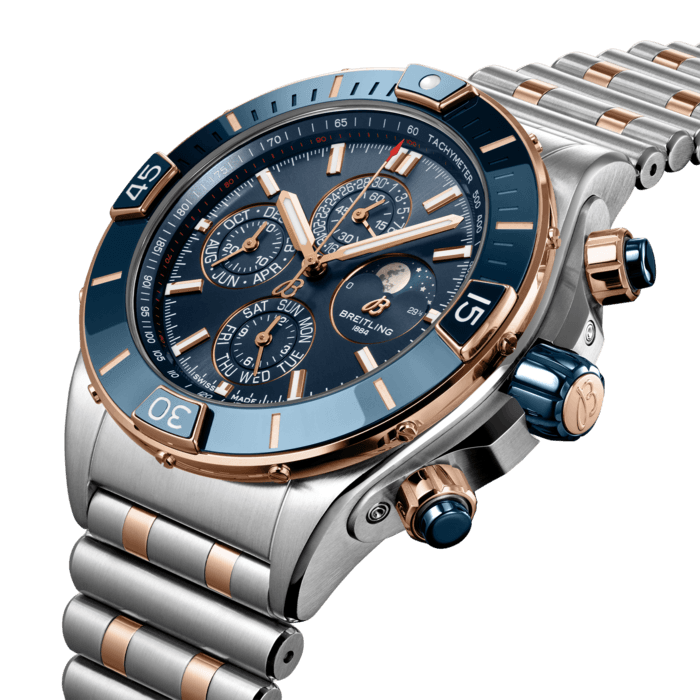 Breitling Super Chronomat 44 Vierjahreskalender Edelstahl& 18K rotes Gold Blue U19320161C1U1-1