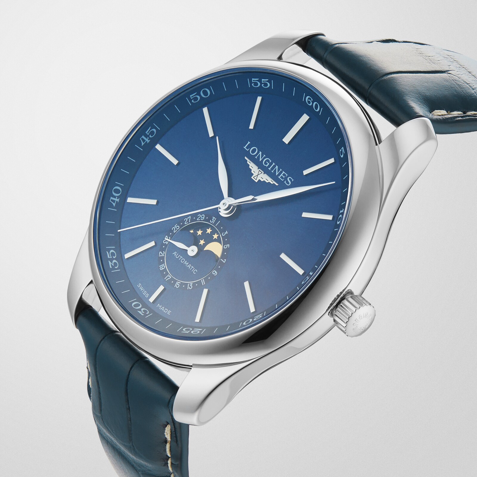 Longines Master Collection 42mm Herren Replik Uhren Sunray Blue L29194920-6