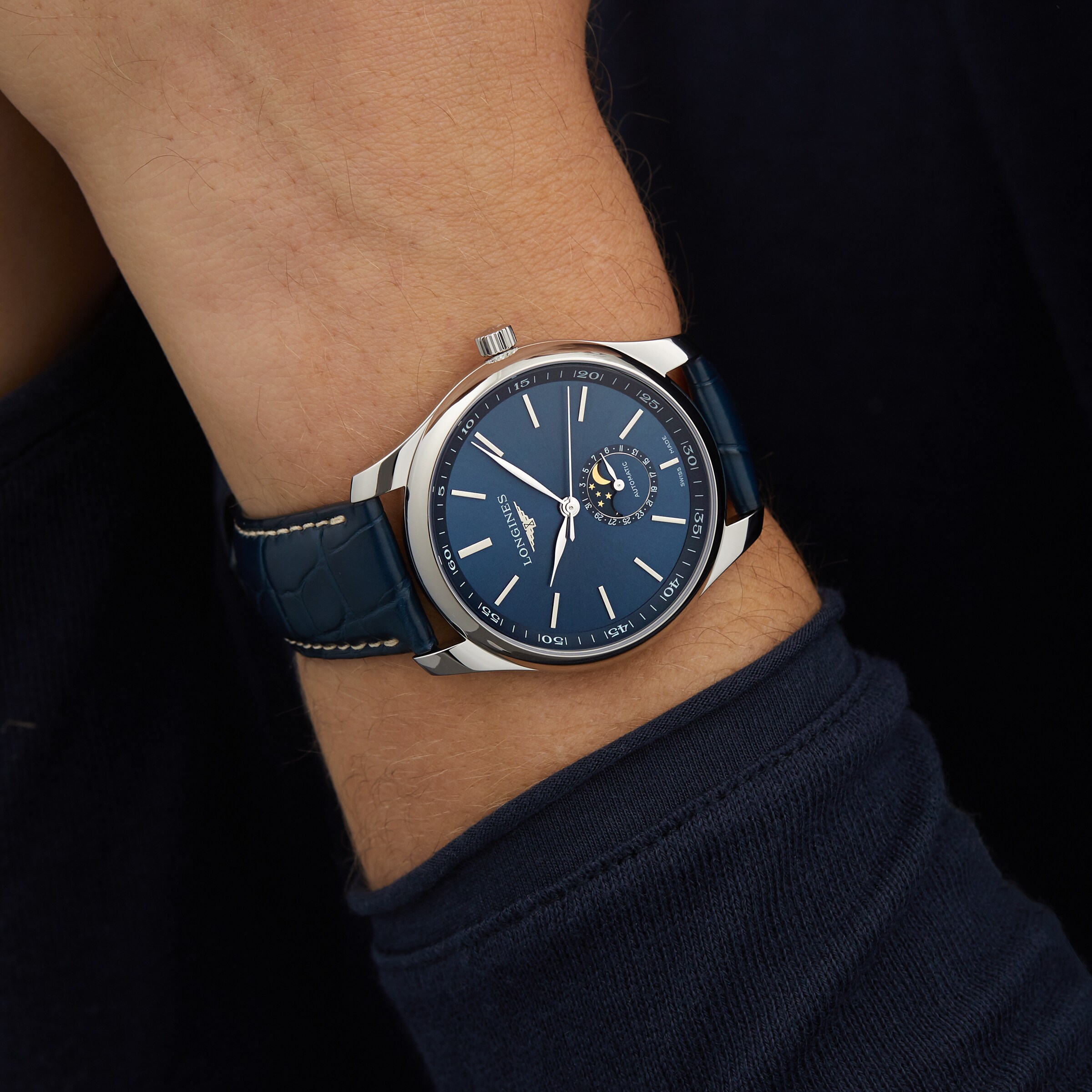 Longines Master Collection 42mm Herren Replik Uhren Sunray Blue L29194920-7