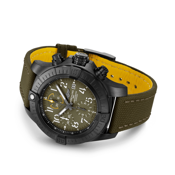 Breitling Avenger Chronograph 45 Night Mission DLC-beschichtete Titangrün v13317101l1x1-2
