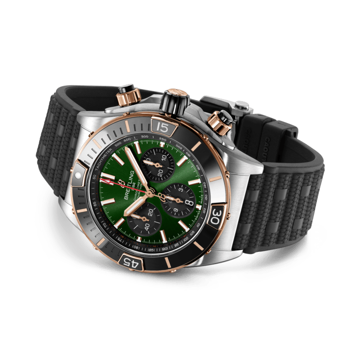Breitling Super Chronomat B01 44 Edelstahl& 18K rotes Gold Grün UB0136251L1S1-2