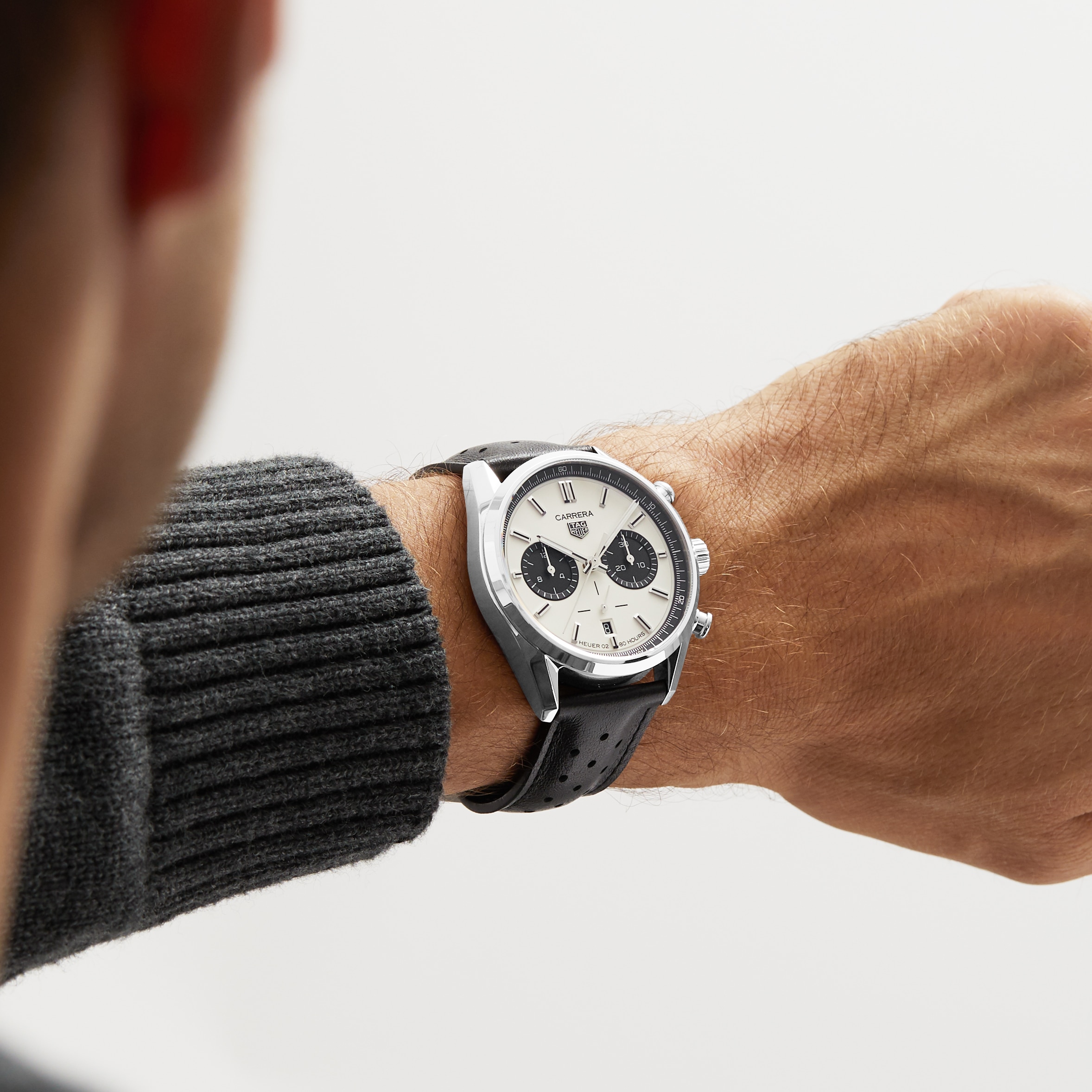 Tag Heuer Carrera 42mm Herren Replik Uhren Leder Uhren der Schweiz Exklusive CBN2018.fc6520-6