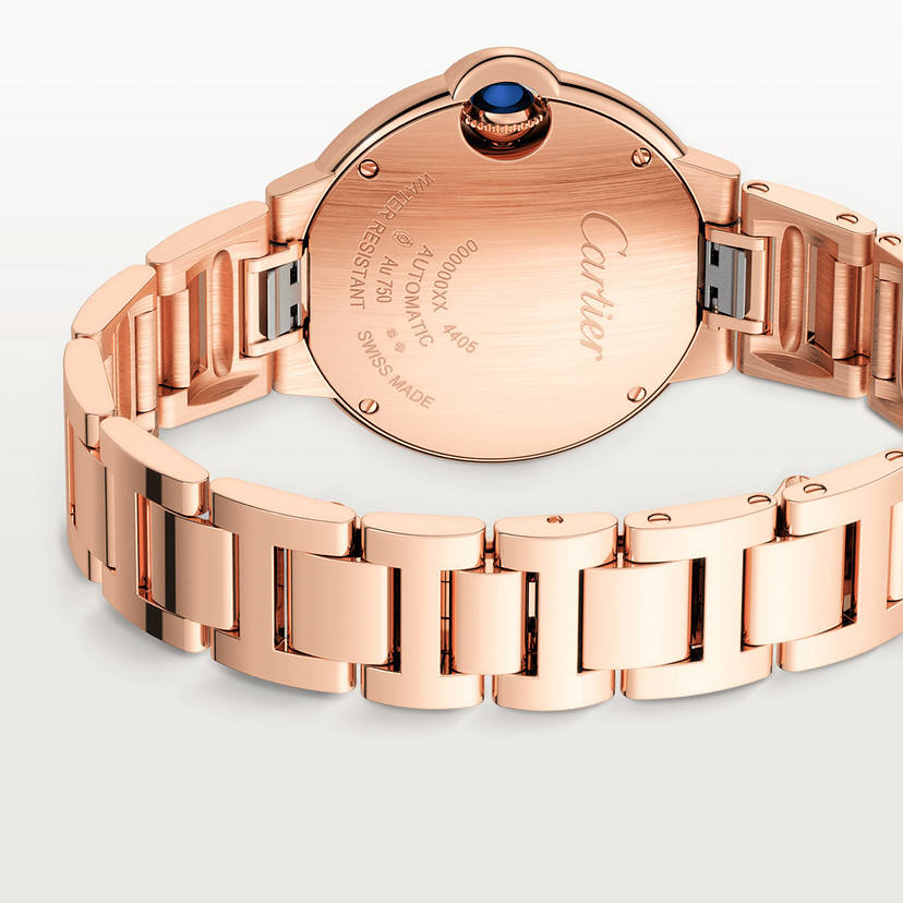 Ballon Bleu de Cartier Uhr 33 mm Automatische mechanische Bewegung Rosegold Diamanten-1