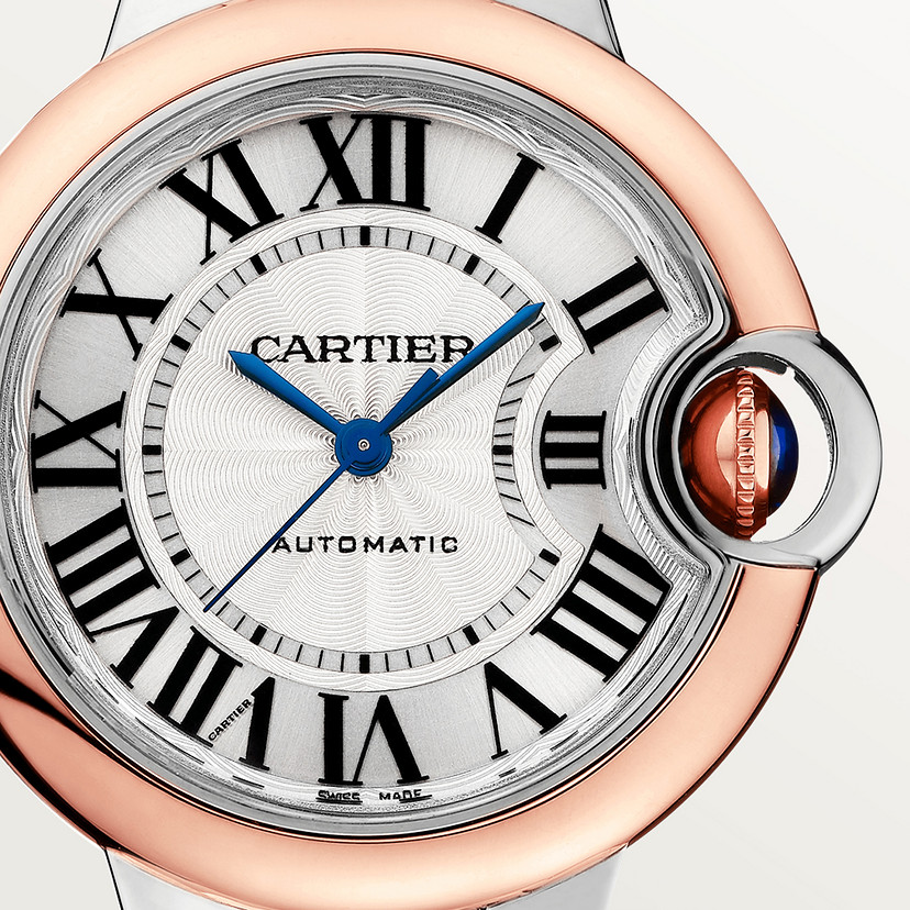 Ballon Bleu de Cartier Uhr 33 mm mechanische Bewegung mit automatischem Wicklung Roségold Stahl-3