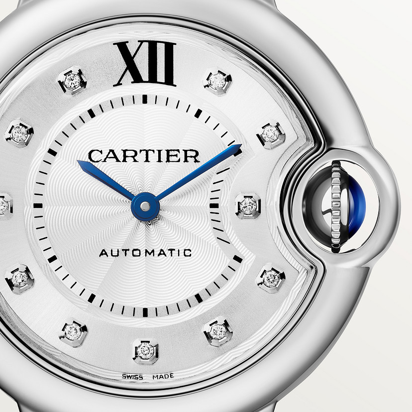 Ballon Bleu de Cartier Uhr 33 mm mechanische Bewegung mit automatischen Wickelstahldiamanten-7