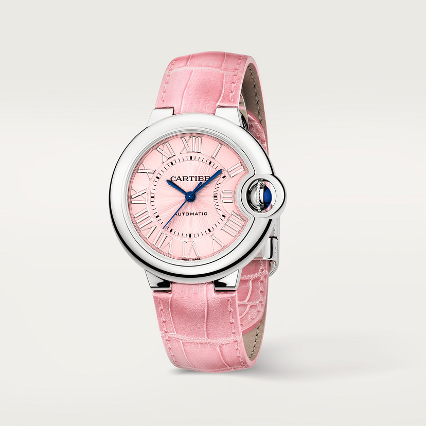 Ballon Bleu de Cartier Uhr 33 mm automatisch Bewegung Stahlleder-1