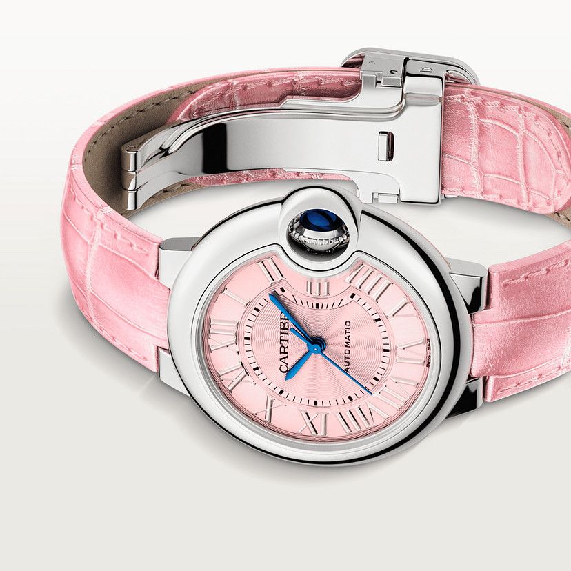 Ballon Bleu de Cartier Uhr 33 mm automatisch Bewegung Stahlleder-4