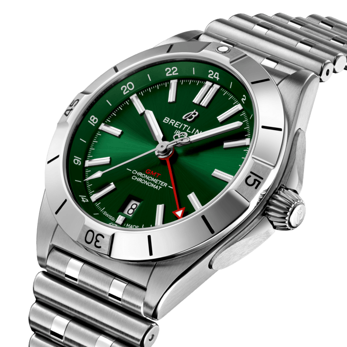 Breitling Chronomat Automatische GMT 40 Edelstahlgrün A32398101L1A1-1
