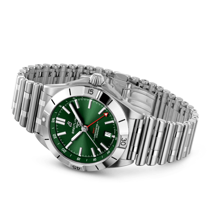 Breitling Chronomat Automatische GMT 40 Edelstahlgrün A32398101L1A1-2