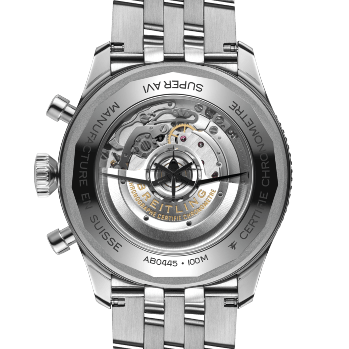 Breitling Super Avi B04 Chronograph GMT 46 Hommage an Vought F4U Corsair Edelstahl Blau AB04451A1C1A1-3