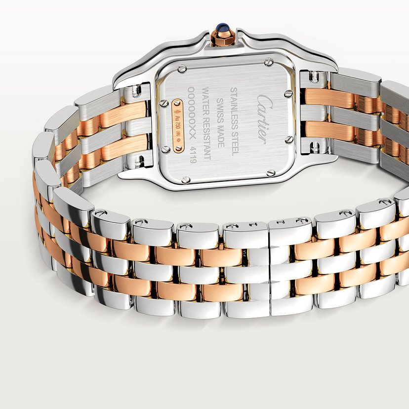 Panthère de Cartier Uhrenmedium Modell Quarz Bewegung Rosegold Stahl Diamanten-3
