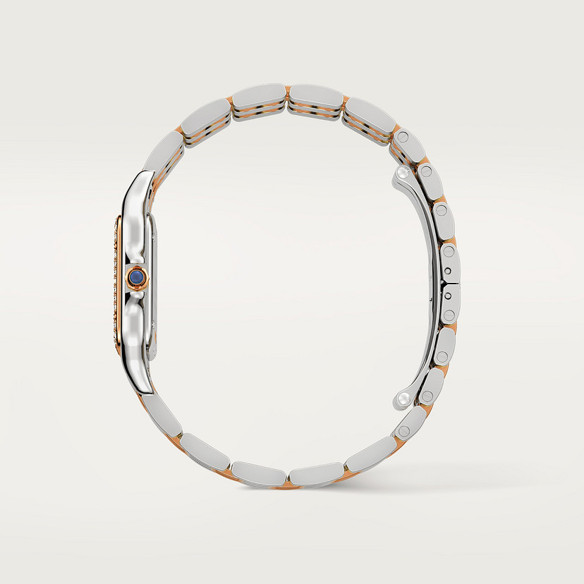 Panthère de Cartier Uhrenmedium Modell Quarz Bewegung Rosegold Stahl Diamanten-4