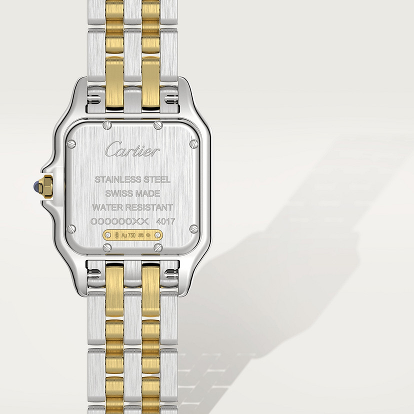 Panthère de Cartier Uhrenmedium Modell Quarz Bewegung Gelbgold Stahl-3