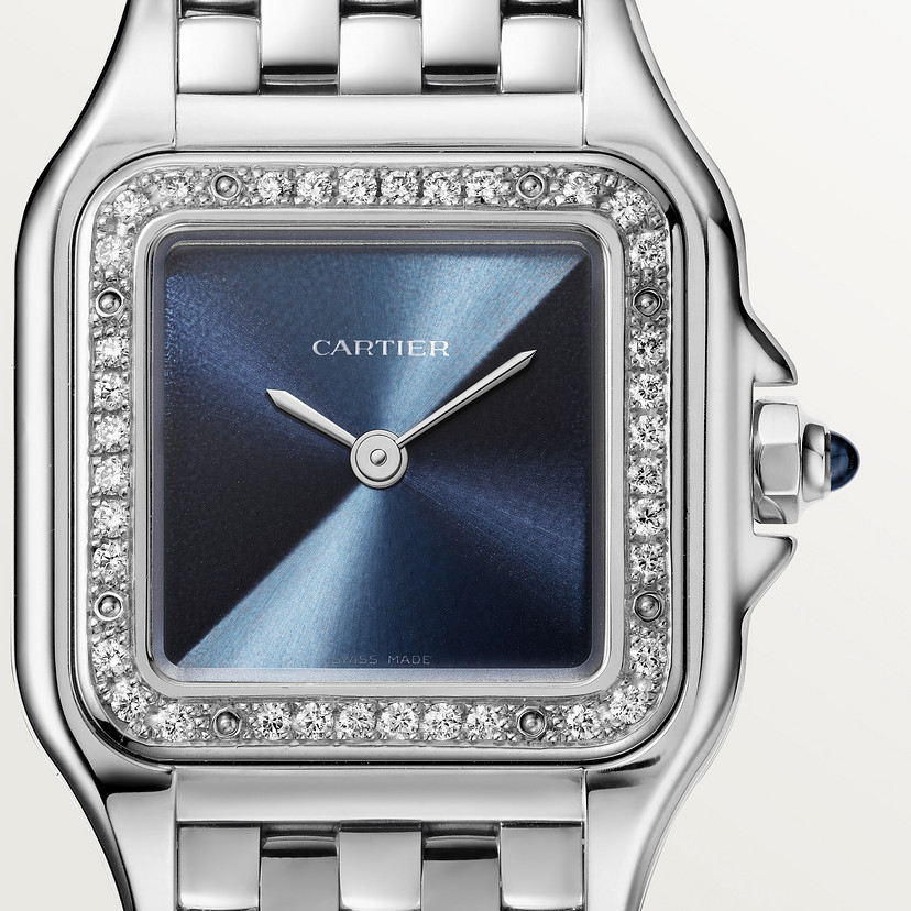 Panthère de Cartier Replik Uhren Small Model Quartz Bewegung Stahl Diamanten-1