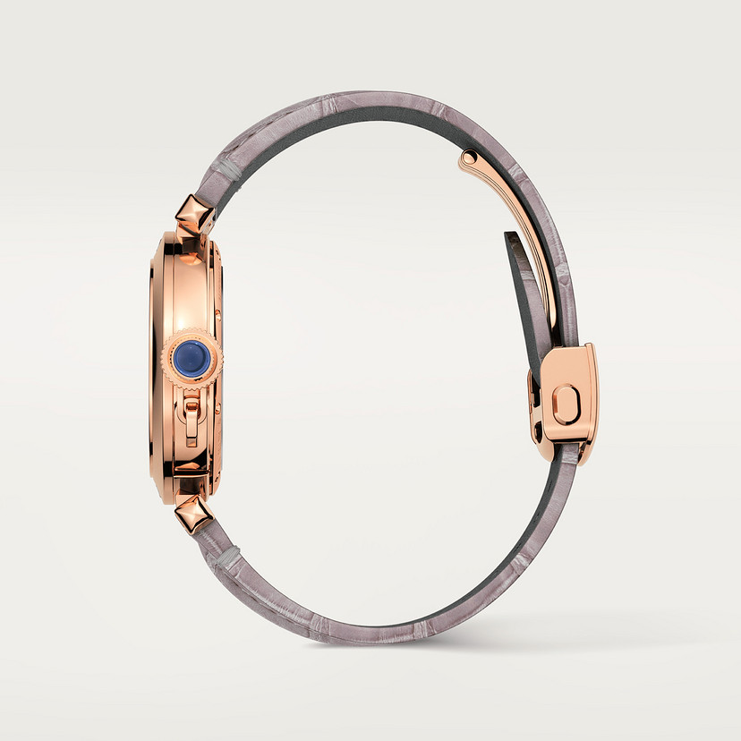 Pasha de Cartier Uhr 35 mm Automatische Bewegung Roségold 2 austauschbare Ledergurte-3