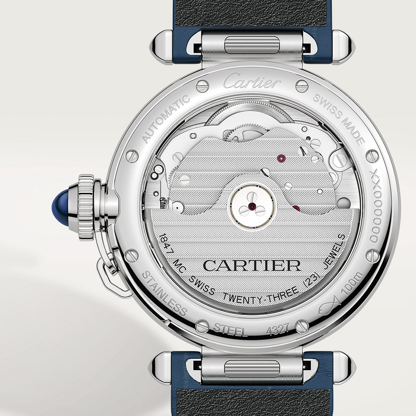 Pasha de Cartier Uhr 35 mm Automatische Bewegung Stahl 2 austauschbare Lederriemen-2