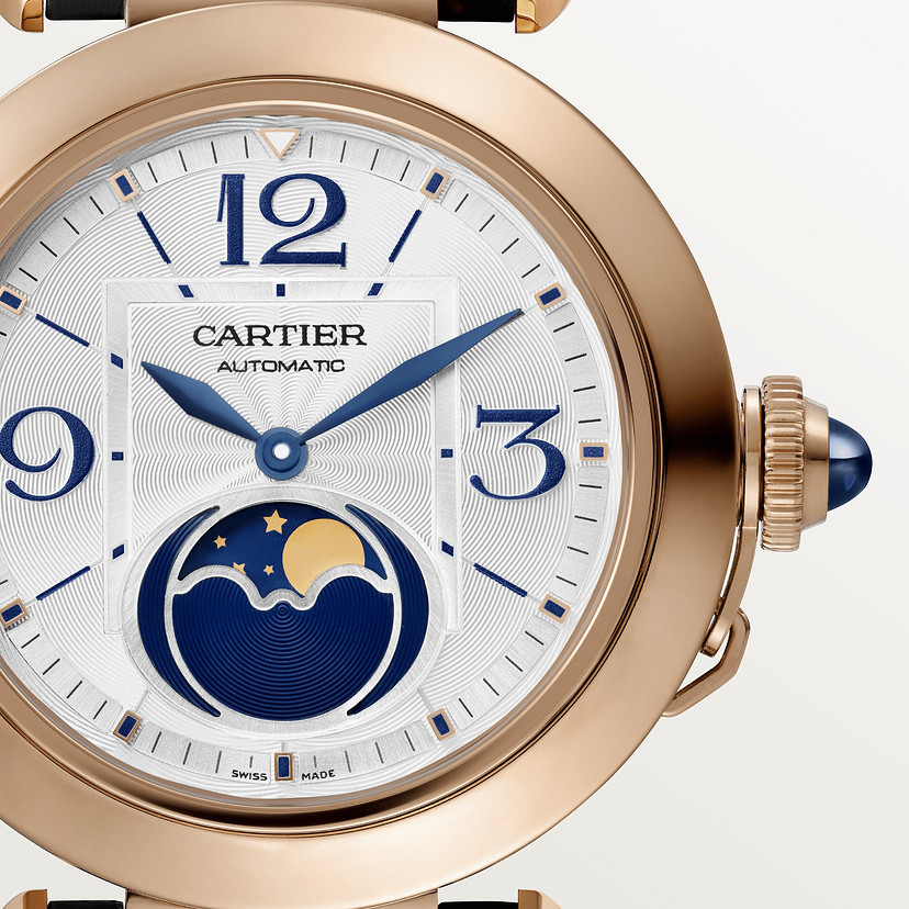 Pasha de Cartier Uhr 41 mm Automatische Bewegung Roségold austauschbarer Lederriemen-2