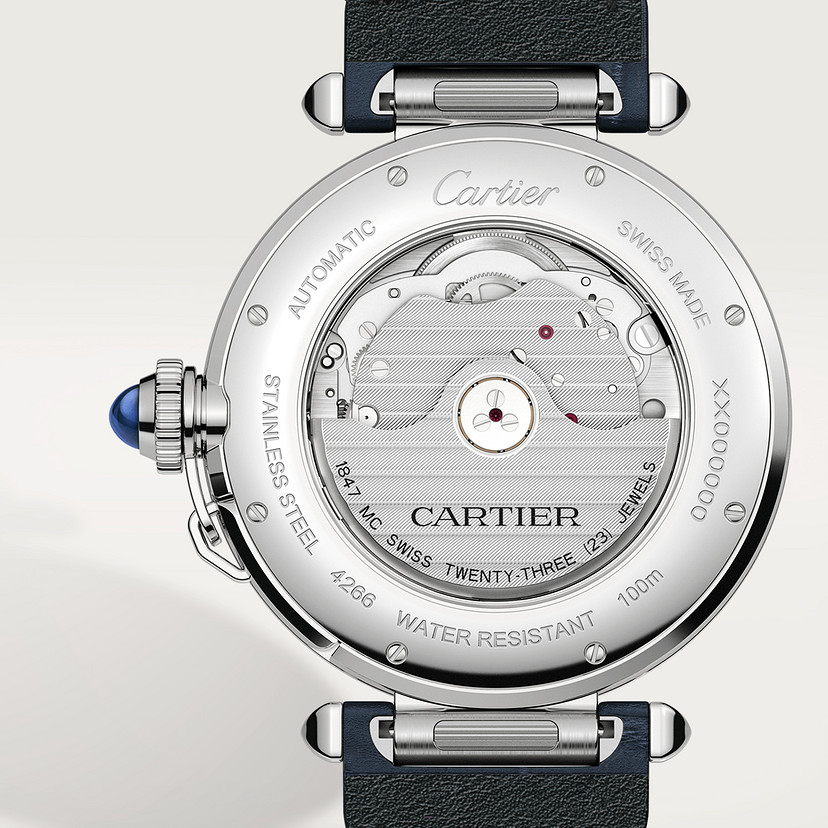 Pasha de Cartier Uhr 41 mm Automatische Bewegung Stahl 2 austauschbare Lederriemen-2