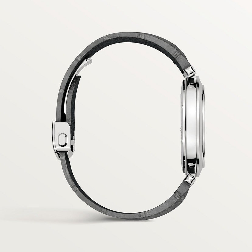 Pasha de Cartier Uhr 41 mm Automatische Bewegung Stahl 2 austauschbare Lederriemen-4