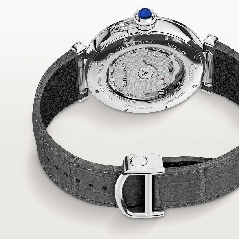Pasha de Cartier Uhr 41 mm Automatische Bewegung Stahl 2 austauschbare Lederriemen-5