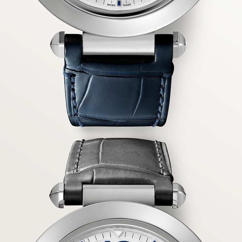 Pasha de Cartier Uhr 41 mm Automatische Bewegung Stahl austauschbare Lederbänder-1