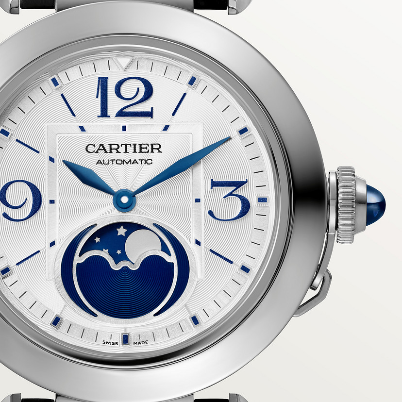Pasha de Cartier Uhr 41 mm Automatische Bewegung Stahl austauschbare Lederbänder-2