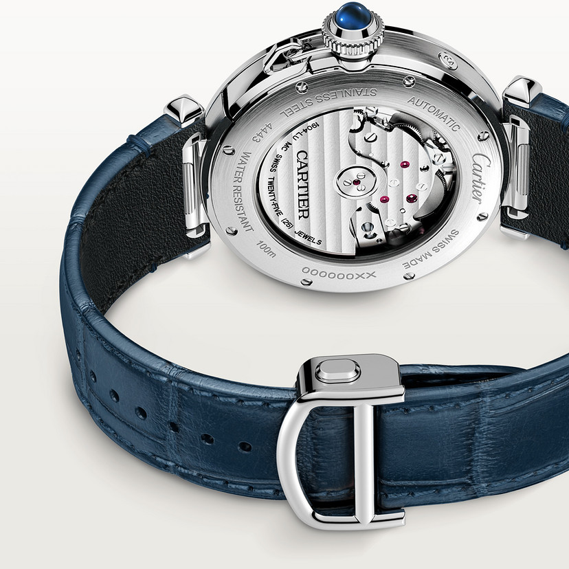Pasha de Cartier Uhr 41 mm Automatische Bewegung Stahl austauschbare Lederbänder-4