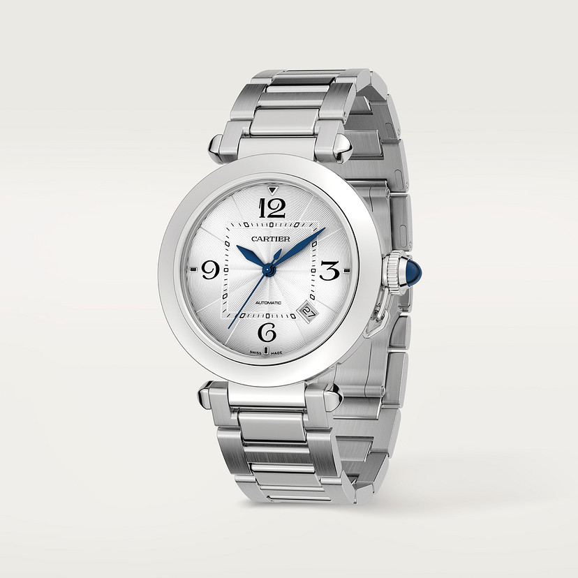 Pasha de Cartier Uhr 41 mm Automatische Bewegung Stahl austauschbarer Metall- und Lederbänder-1