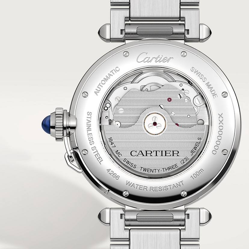 Pasha de Cartier Uhr 41 mm Automatische Bewegung Stahl austauschbarer Metall- und Lederbänder-2