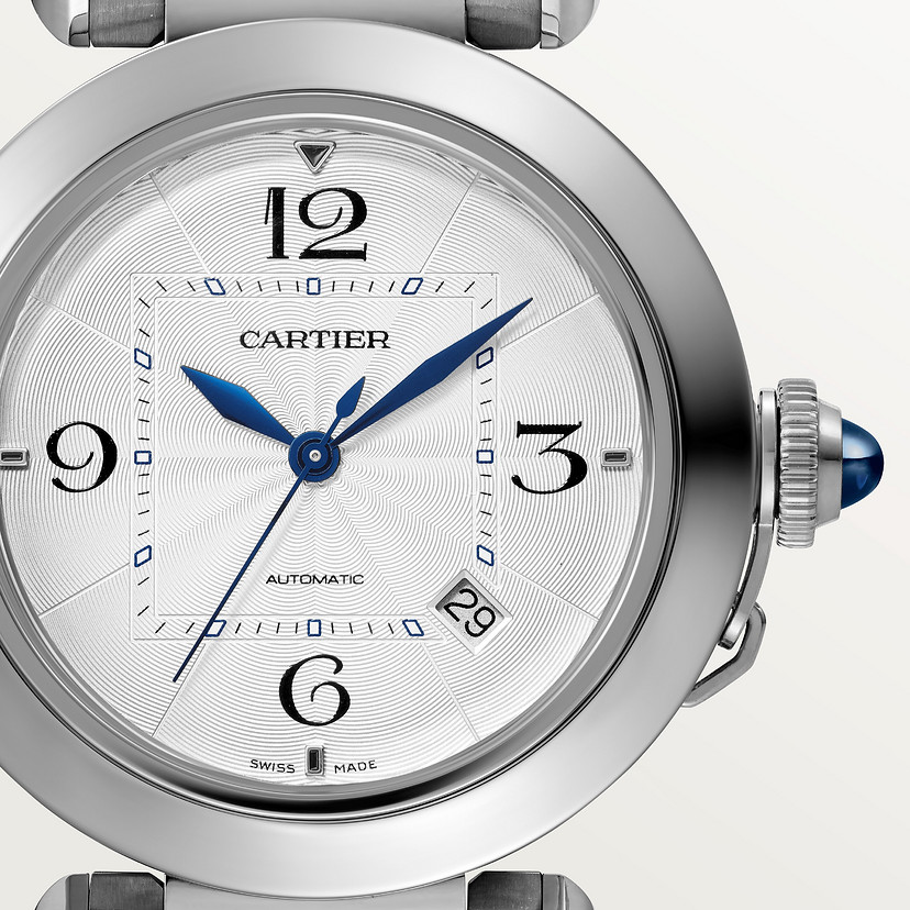 Pasha de Cartier Uhr 41 mm Automatische Bewegung Stahl austauschbarer Metall- und Lederbänder-8