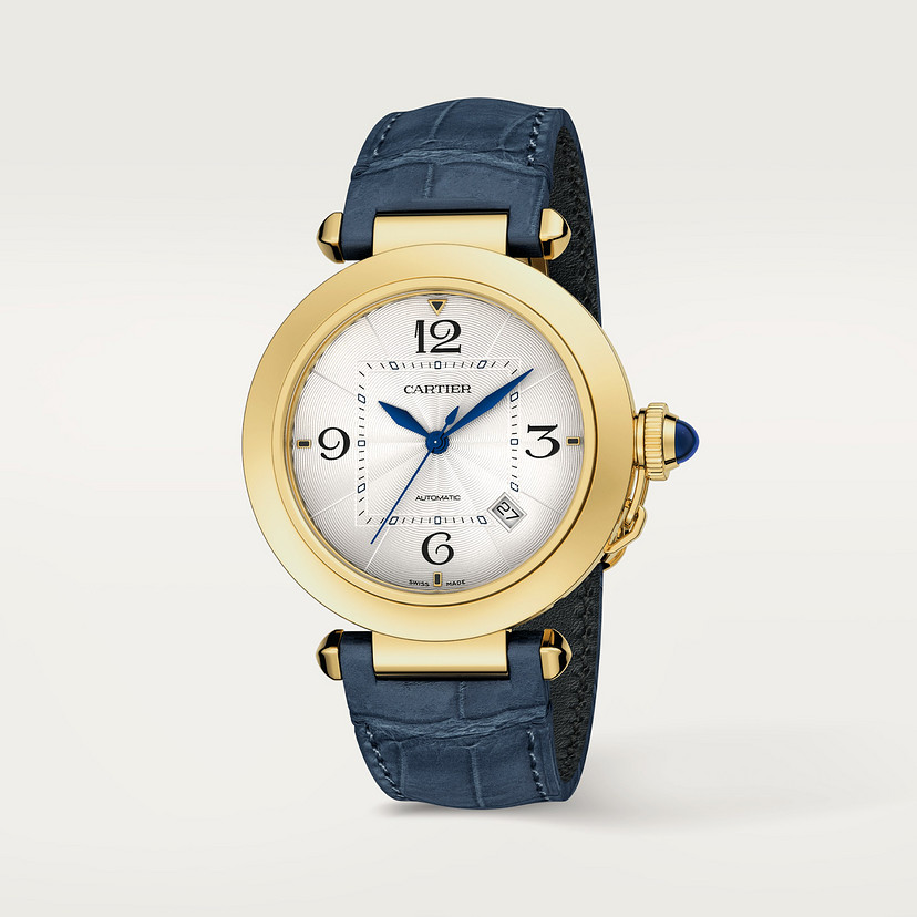 Pasha de Cartier Uhr 41 mm Automatische Bewegung Gelbgold 2 austauschbare Ledergurte-1