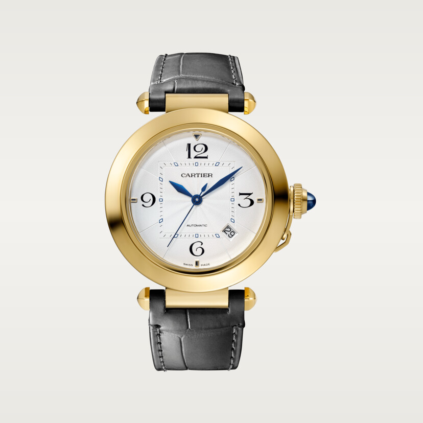 Pasha de Cartier Uhr 41 mm Automatische Bewegung Gelbgold 2 austauschbare Ledergurte-8