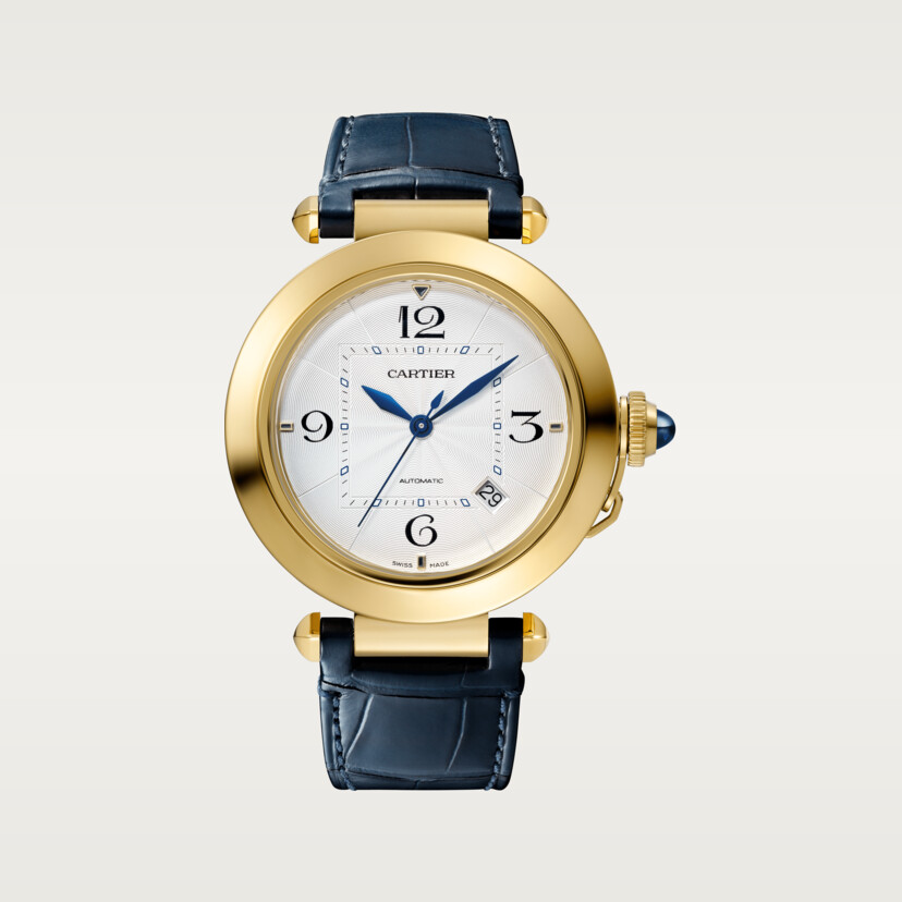 Pasha de Cartier Uhr 41 mm Automatische Bewegung Gelbgold 2 austauschbare Ledergurte-9