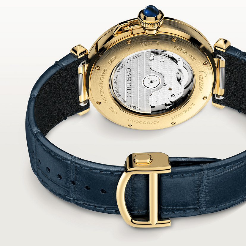 Pasha de Cartier Uhr 41 mm Automatische Bewegung Gelbgold austauschbare Lederbänder-3