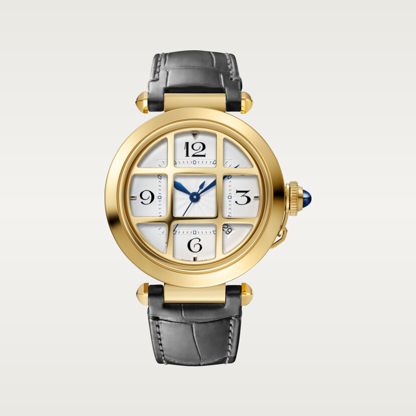 Pasha de Cartier Uhr 41 mm Automatische Bewegung Gelbgold austauschbare Lederbänder-7