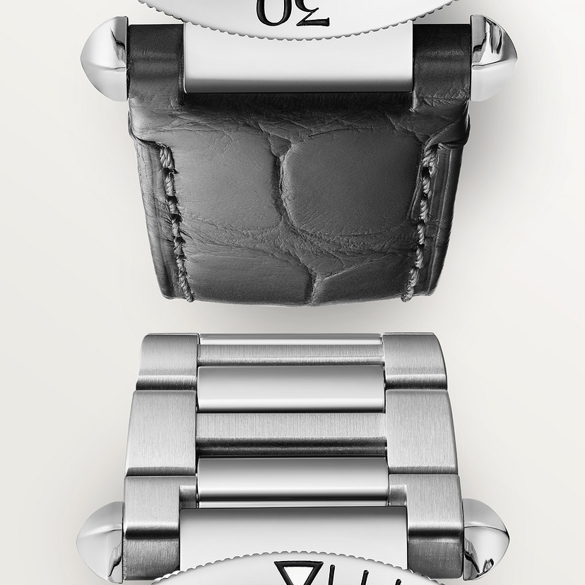 Pasha de Cartier Uhr 41 mm Chronograph Automatische Bewegung Stahl austauschbarer Metall- und Lederriemen-2