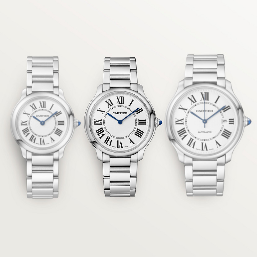 Ronde muss de Cartier beobachten 36 mm Quarz Bewegung Stahl-5