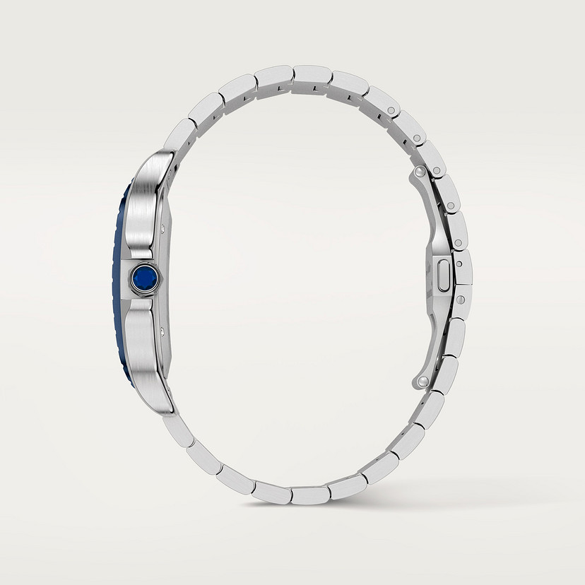 Santos de Cartier Replik Uhren großes Modell Automatische Bewegung Stahl PVD austauschbarer Metall und Gummi -Gurte-3
