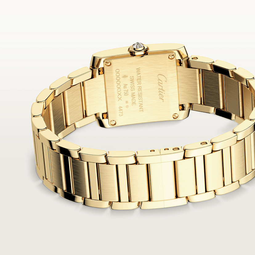 Panzer Française Replik Uhren Small Model Quartz Bewegung Gelbgold Diamanten-2