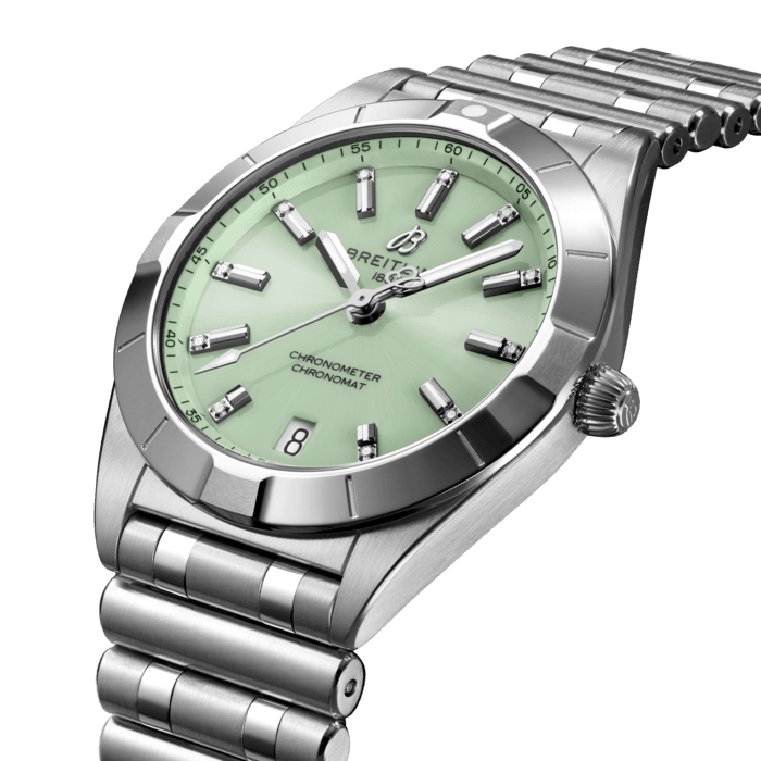 Breitling Chronomat 32 Edelstahl -Mint -Grün A77310101L1A1-1