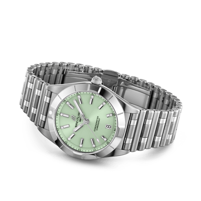 Breitling Chronomat 32 Edelstahl -Mint -Grün A77310101L1A1-2