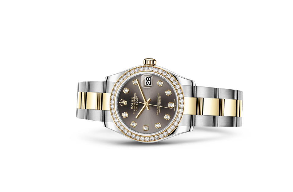 Rolex Datejust 31 Oyster 31 mm Austersteel Gelbgold und Diamanten M278383RBR-0021-1