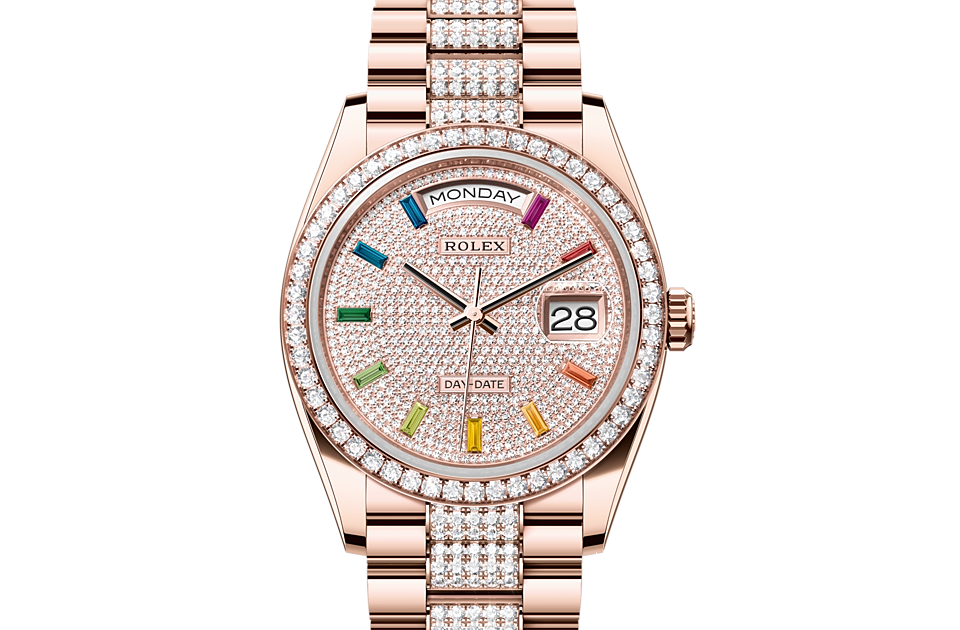 Rolex Day-Date 36 Auster 36 mm Everose Gold und Diamanten M128345RBR-0043-0